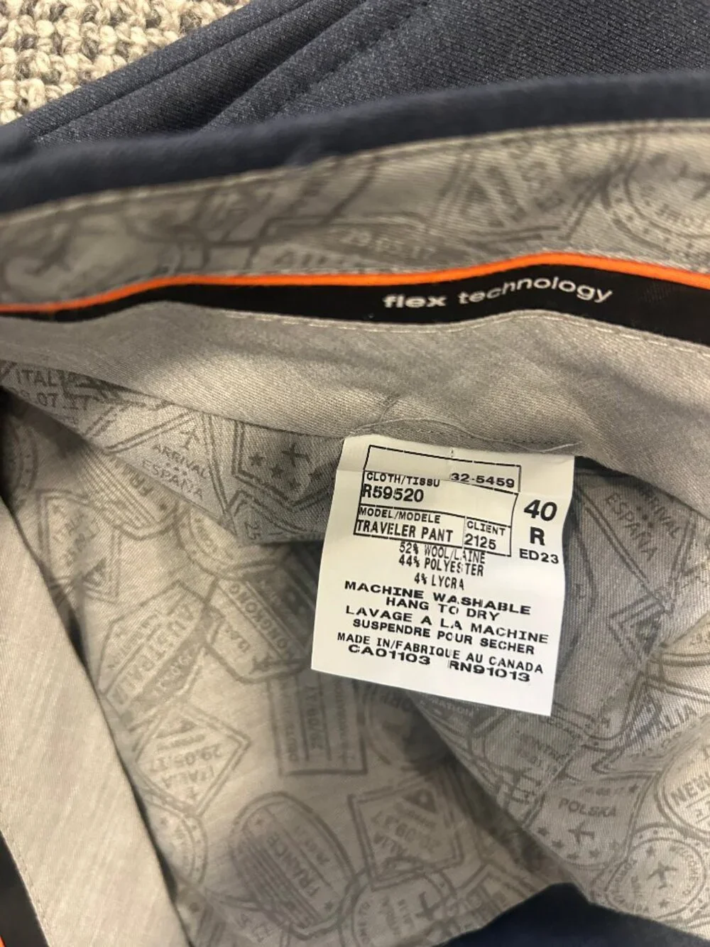 Riviera Traveler by Jack Victor Men's Dress Pants - Picture 3 of 6